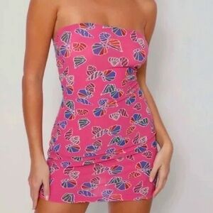 Tiger Mist Seashell Strapless Bodycon Mini Dress